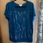 Agenda Maternity Shirt Size Medium Green Photo 4