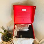 Hunter  Original Short Back Adjustable Rain‎ Boot, BLACK GRAY, Size 10, NWT Photo 11