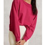 Anthropologie Pilcro Ryanne Open Back Sweatshirt Women's Blouse Top Shirt M Pink Photo 3