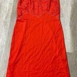 Vintage Seamprufe Red Lace Slip Dress Small Photo 0