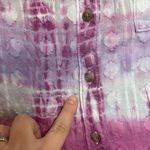 Pilcro and the Letterpress Anthropologie  Pink Purple Tie Dye Button Down Size S Photo 12