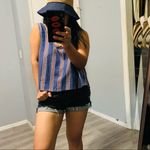 Salt Water Luxe Indigo Stripped Summer Women Top Size Small Blue Photo 0