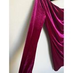 NBD Revolve Velvet Ginnie Mini Dress Size Small Magenta One Shoulder Party Photo 6