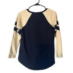 J.Crew  Navy Blue & White Long Striped Sleeve Scoop Neck T-Shirt Women Sz XS Photo 1