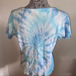 Ocean Swirl Vintage tie dye top Blue Size L Photo 4