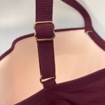 Shade & Shore Light Lift Bikini Top 38DD Berry Ribbed Knot Front Swim New Photo 3