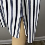 Ann Taylor Navy White Stripe Sz XS V-neck Bell Sleeve Knit Plullover Sweater Photo 8