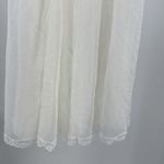 American Vintage White Lace Trim nightgown embroidered flowers scalloped Neckline sheer lined S Photo 7