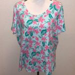 basic editions  floral Hawaiian tropical short sleeve shirt Photo 0