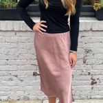 ZARA Classy timeless Brown satin midi slip skirt sz s  Photo 0