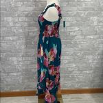 Maurice's Teal Aster Floral Off The Shoulder Midi Dress Photo 3