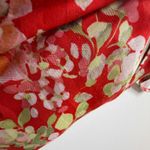 J Jill Red Floral Wrap Dress Size MP Lightweight Flowy Feminine Church Office Size M Photo 6