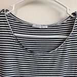 ZARA  Trafaluc Black & White Striped Cropped Short Sleeve Shirt Photo 3