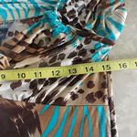 Dots Shimmery Cold Shoulder Animal Print Dress Blue Photo 5