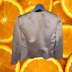 Tahari Arthur Levine Luxe Bronze Open Front Collarless Blazer Size 4 Photo 7