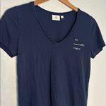 AG Adriano Goldschmied Navy Blue T-Shirt La Nouvelle Vague The New Wave Graphic Photo 1