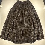 Banjo • Western Tiered Skirt Aztec Cowgirl Vtg Burnt Orange Black Southwest Lg Photo 0