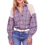 Free People  Women’s Fireside Nights Plaid Button-Down Shirt Photo 0