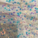 Molicuty Purple Sequins with One thin strap white Body-con dress. Size Small Photo 5