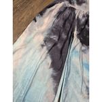 UEU Women's Wide Leg Yoga Pants High Waisted Small Tie Dye Black Blue Photo 2