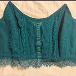 Victoria's Secret NWT Victoria’s Secret DREAM ANGELS Lace Strapless Corset Top Emerald Green Mesh Photo 2