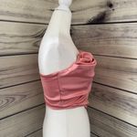 Pink Drape Front Strapless Crop Top Size L Photo 3
