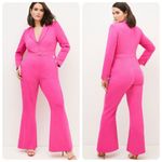 Karen Millen  Compact Viscose Tailored Button Jumpsuit Hot‎ Pink NWT Women’s 14 Photo 1