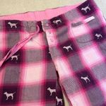 PINK Women size XS shade of pink pijama pants with pocket plaid dog print Photo 2
