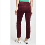 Paige Hoxton Ankle Slim Corduroy Pants Size 27 Dark Currant Wine Photo 1