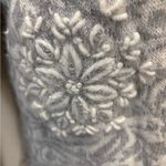 Coldwater Creek  Wool Angora Tailored Cardigan Sweater Sz XS Gray Cream Snowflake Photo 3