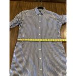 Ralph Lauren POLO  Blue White long sleeve cotton Stripe Shirt Dress  PRL size 10 Photo 5