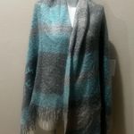 Super dry teal and gray scarf Photo 3
