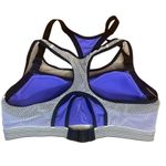 Victoria's Secret  VSX Angel Sports Bra 34B Racerback Purple Teal White Mesh Photo 1