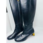 Gucci  Black Calfskin Leather Knee-High Boots w Crystal Embellished Heels EU 36.5 Photo 5