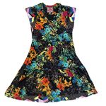 Johnny Was  Nero Tiered Floral-Print Cap-Sleeve‎ Bamboo Midi Dress Size Medium Photo 3