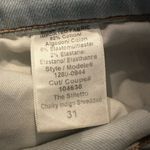 Current/Elliott Current Elliott The Stiletto Cropped Skinny Chalky Indigo Shredded Jeans NEW Photo 3