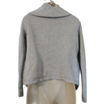 Zella Z by Women's Snap Front Jacket Size M Gray Wrap Collar Thumb Holes Cozy Photo 7