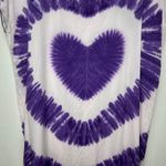 Women's Tie Dye Heart Print Artsy Pullover Tunic Beach Dress Size Medium Purple Photo 2