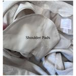 LC Lauren Conrad Tan Linen Blend Notch Lapel Pocket Double Breasted Blazer Large Photo 3