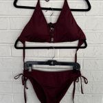 Massimo Burgundy Halter 2 pc Bikini Set Red Size undefined Photo 0