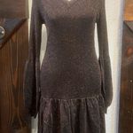 Current Air Metallic Ribbed Sweater Dress Photo 1