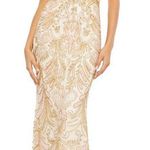 Mac Duggal  5309 Womens CHAMPAGNE STRAPPY BACK BEADED GOWN Dress Photo 0