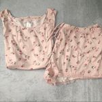 Flora Nikrooz  Pink Floral Print Tank Top and Shorts 2 Piece Pajama Set NEW Photo 0