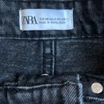 ZARA Black High Rise Distressed Cheeky Denim Shorts Size 2 Photo 1