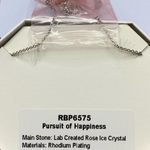 Bomb Party Necklace RBP6575 “Pursuit of Happiness” LC Ice Crystal on Rhodium NWT Silver Photo 2
