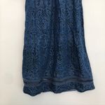 Soft Surroundings  Dark Wash Denim Chambray Aztec Boho Off the Shoulder Tunic Top Photo 3