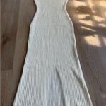 Lulus  Aesthetic Season Ivory Ribbed Dress Photo 3