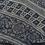 R & M Richards R M Richards Blouse Printed Beaded Fringe Black White Womens Size 16 Photo 4