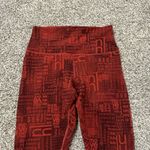 Lululemon  red logo pattern ankle leggings size 8 Photo 2