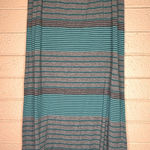 Ava & Viv Ava- viv Striped Blue and Gray Women's Skirt Photo 0